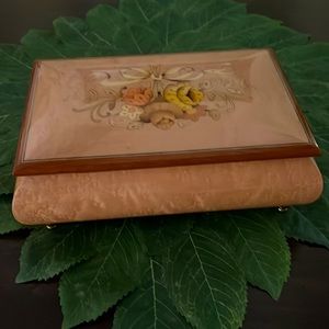 Italian made Musical wooden jewelry box